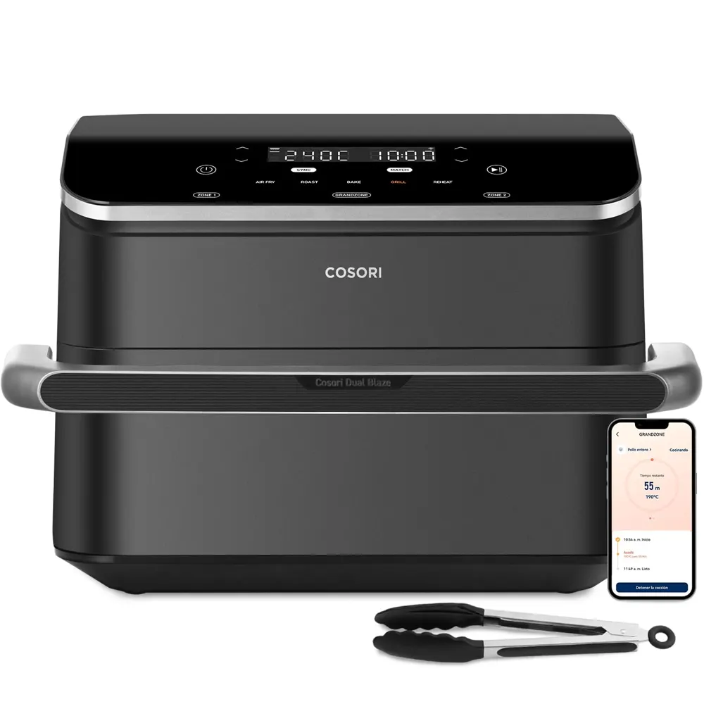 Cosori Freidora de Aire 10L Dual Blaze Twinfry, Doble Cesta con Divisor