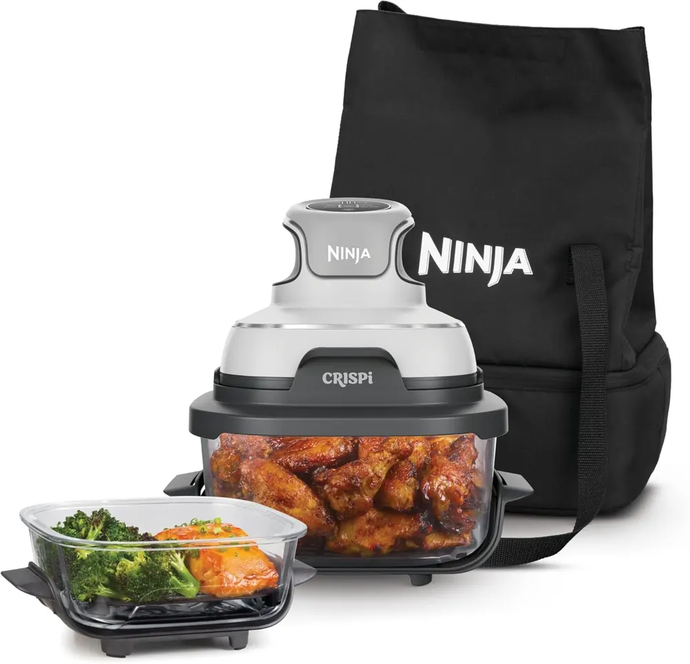 Ninja CRiSpi, Freidora de Aire Portátil, 3,8L y 1,4L, Blanco, FN102EU