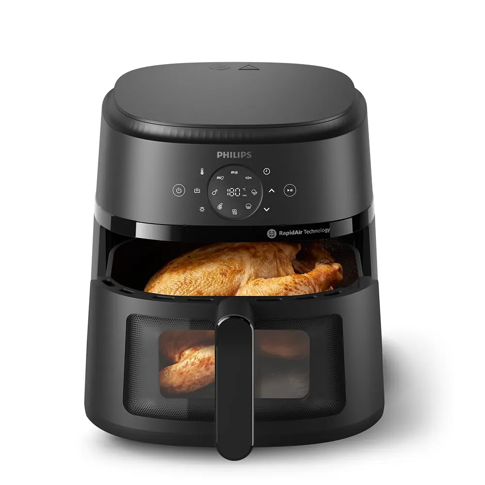 Philips 2000 Airfryer - Freidora de Aire 6,2L, 13 opciones, Táctil, Negro