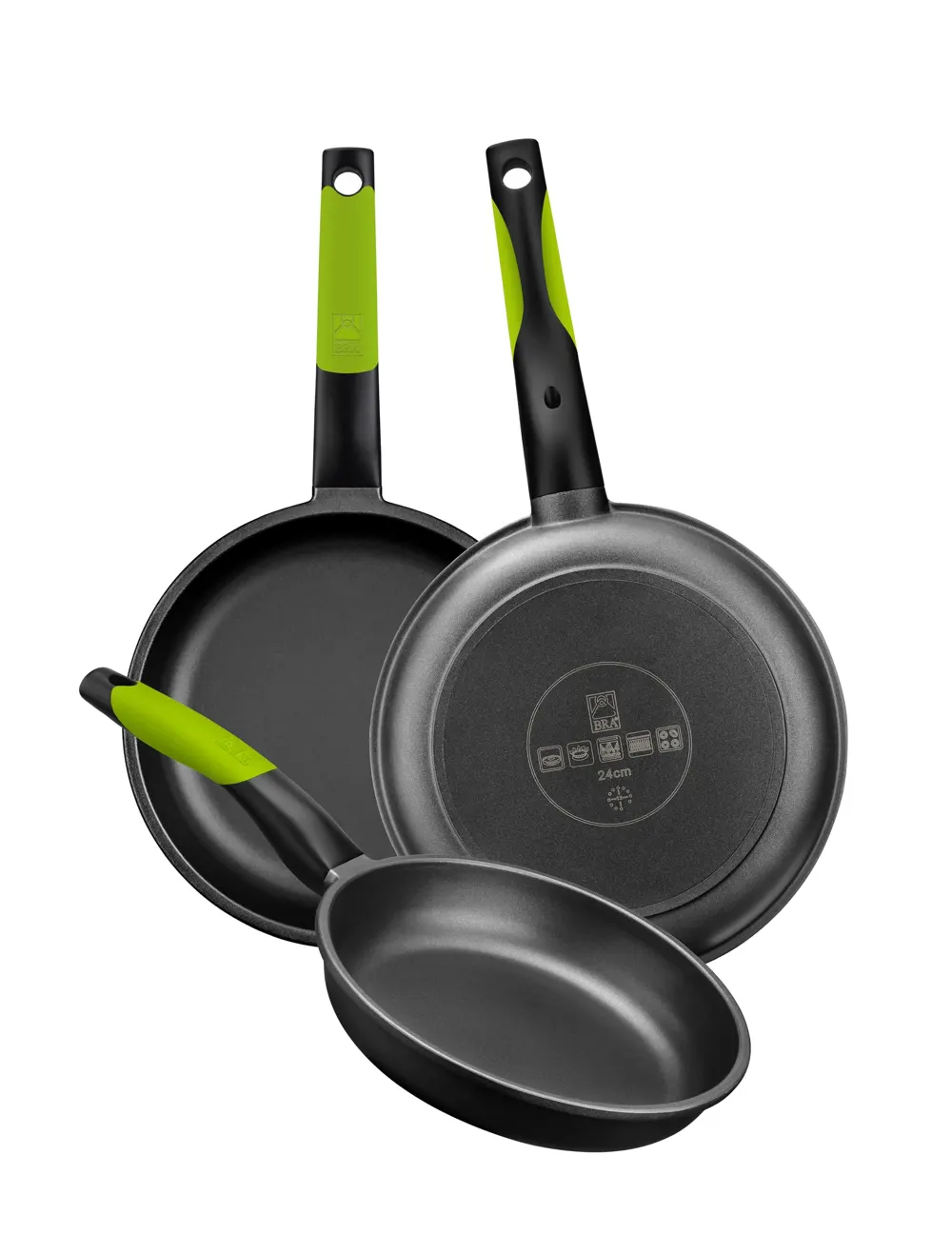 BRA Prior | Set 3 Sartenes 18-22 - 26 cm + 2 Safe
